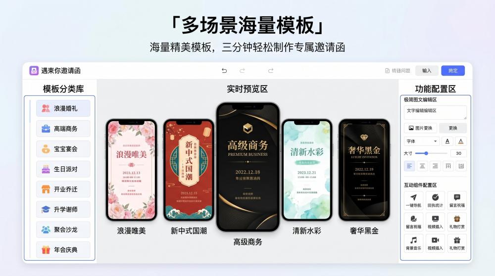 全场景通用电子请柬！体面省心还免费，适配各类场合